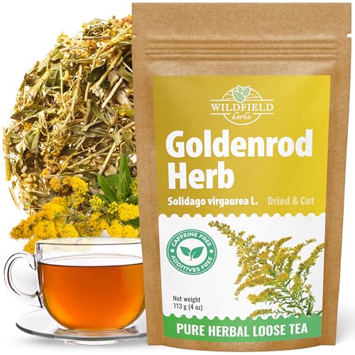 Image of 4 oz. Goldenrod Tea Herb Golden (Solidago Virgaurea L.) - 113 g Dried Golden Rod Herbs Herbal Tea