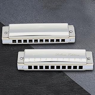 MEIeynt Harmonica Blues en C, 10 Trous Blues Harp Orgue à Bouche Harmonica Diatonique C Key avec Étui, Harmonicas pour… - Les Beatles, Paul McCartney, John Lennon, RIngo Starr, George Harrison MEIeynt Harmonica Blues en C, 10 Trous Blues Harp Orgue à Bouche Harmonica Diatonique C Key avec Étui, Harmonicas pour… – Image 2