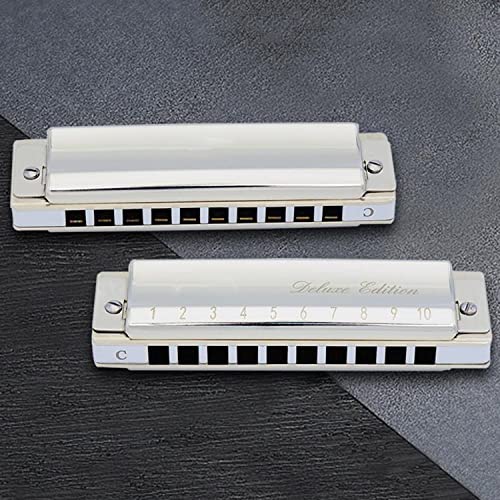 MEIeynt Harmonica Blues en C, 10 Trous Blues Harp Orgue à Bouche Harmonica Diatonique C Key avec Étui, Harmonicas pour… - Les Beatles, Paul McCartney, John Lennon, RIngo Starr, George Harrison MEIeynt Harmonica Blues en C, 10 Trous Blues Harp Orgue à Bouche Harmonica Diatonique C Key avec Étui, Harmonicas pour… – Image 3