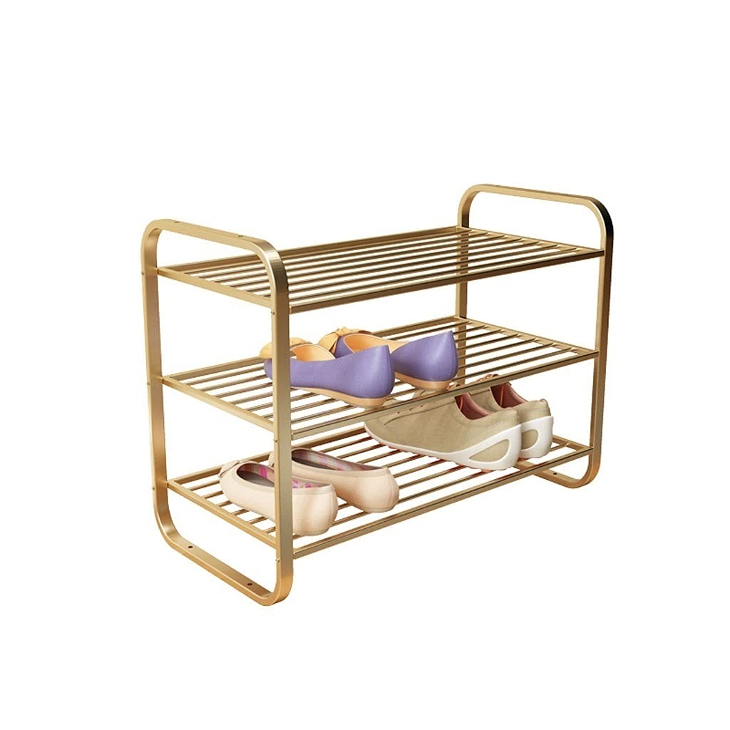 Étagère à chaussures dorée Stark de style simple pour rangement maison