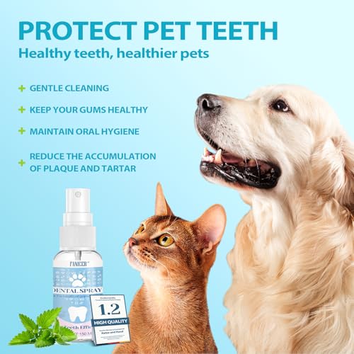Dental-Spray für Hunde & Katzen,Natürliche Formel gegen Mundgeruch, Unterstützt Zahnpflege – Ohne Spülen,Gegen Mundgeruch, Unterstützt Zahnsteinentfernung