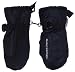 N'Ice Caps Unisex Solid And Colorblocked Puffy Ski Mittens (Women's S/M, black solid)