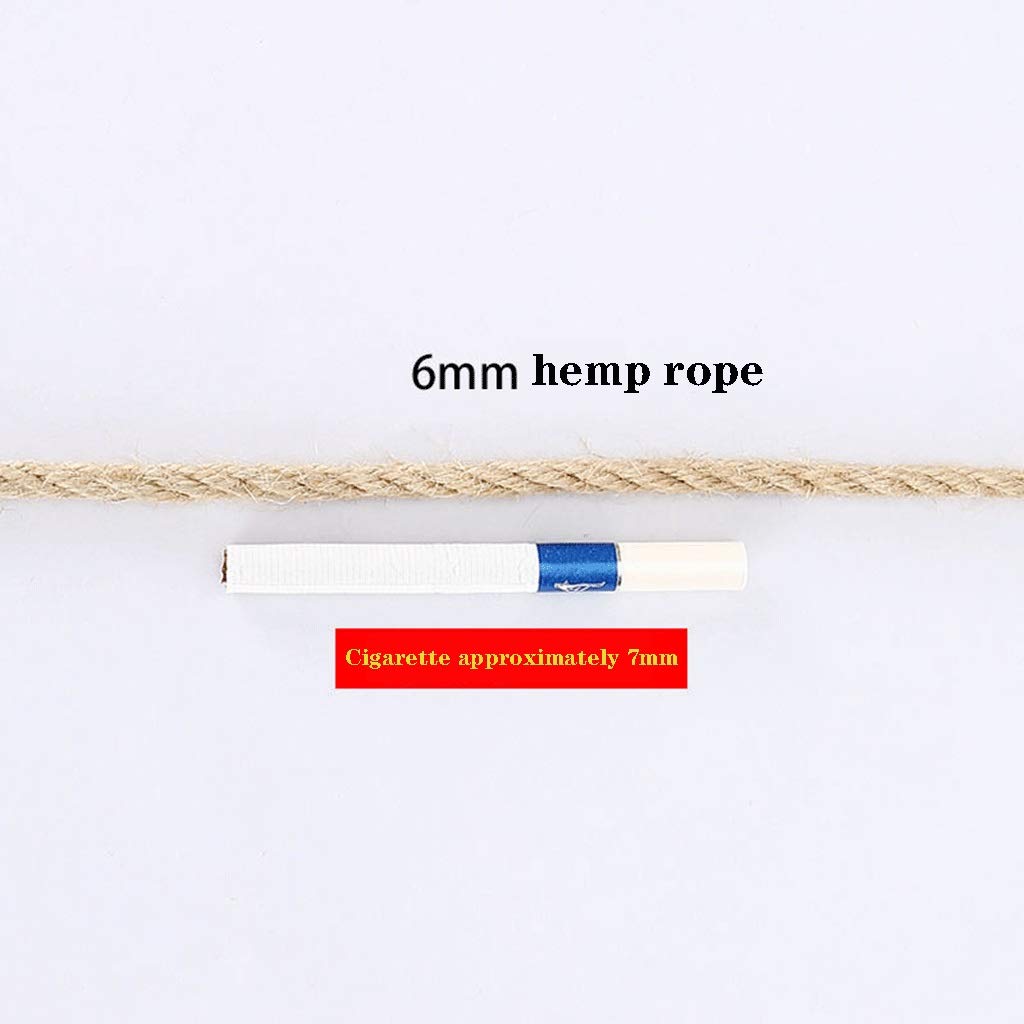 WWQQ 5/6/8/10/12mm Dicker Hanfseil Jute Seil Garten Bindfäden, 500/200/300/100mJute-Schnur Jutekordel, Garten Kordel, NatüRlicher Dekokordel Schnur Für Handwerk, Cat Scratch Post, Bündelung