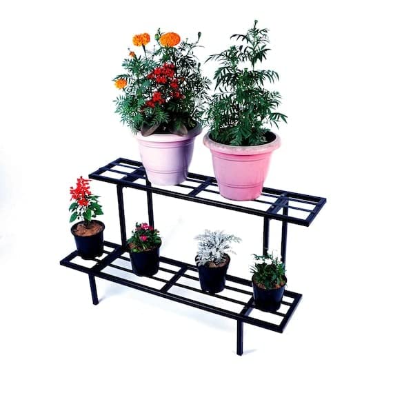 Eminence Art Pot Stand Indoor Metal 2 Tier Pot Stand Indoor Iron Flower
