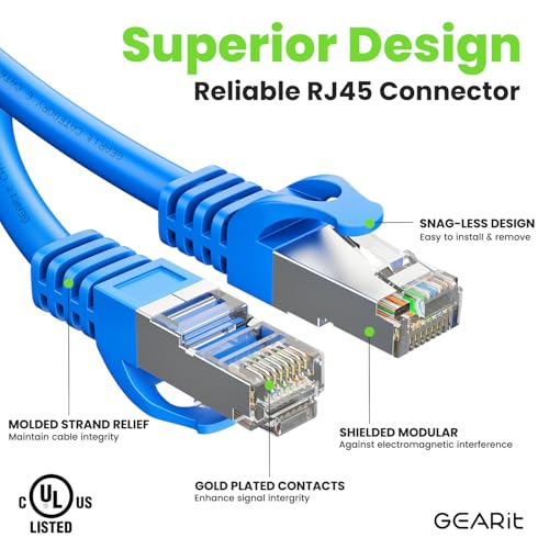 Câble Ethernet Cat6A bleu de 4,3 m idéal pour le télétravail - 3