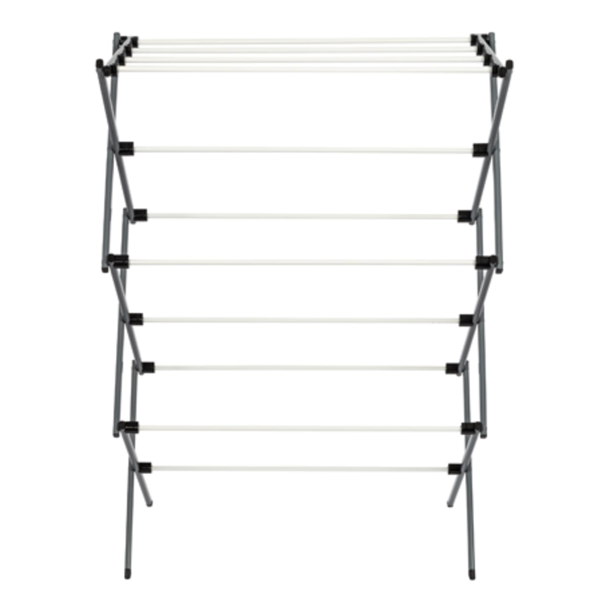 Honey Can Do Tendedero Montable, Acero Inoxidable, Blanco y Gris, 8.255x15.24x72.08 cm