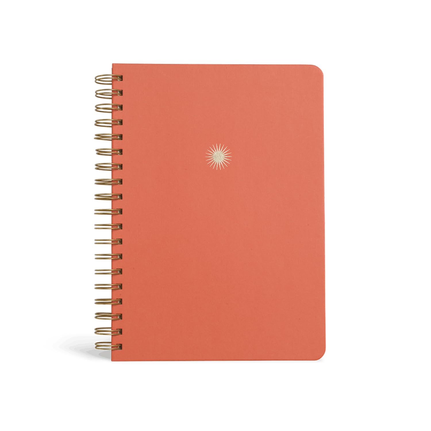 Papier Spiral Notebook - Orange, 176mm x 250mm, 180 Tearaway Pages | Quality, 22mm Brass Wire | 800gsm Textured Cover | Ideal for Journaling, Notes, Gift | Ships Next Day