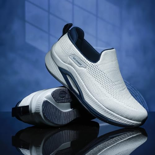 Image of ASIAN Wonderwalk Pro-14 Men's Walking Shoes | Lightweight Slip-On Sports Sneakers | Breathable Knit Mesh | Memory Foam Shoes with Anti-Slip Grip Sole