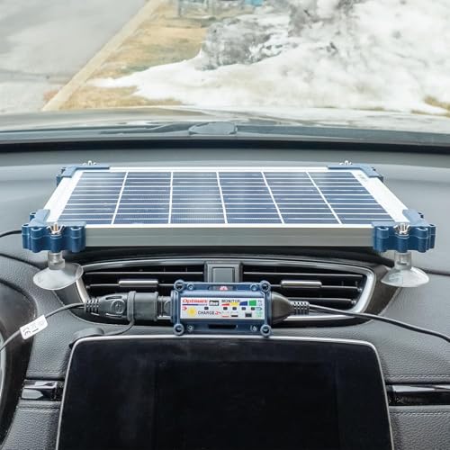 OptiMate Solar Duo 10W, TM522-D1CK, Autokit – Intelligentes 12V-Ladegerät – mit Solarpanel – Laden und Wartung der Batterie – einfacher Anschluss im Fahrzeuginneren