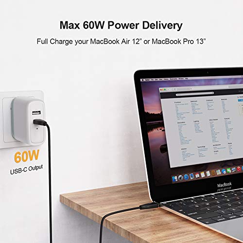 Image of Cablecreation Usb C To Usb C 60W, 3Ft Type C 3A Laptop Fast Charging Cable, Compatible With Macbook Pro 13? , Ipad Pro 2020 /2018, Galaxy S20 /S10 /S9 /S9+, Pixel 3 Xl, 1M, Black