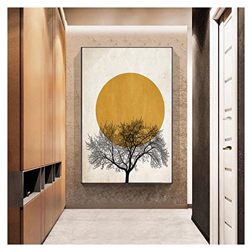 Art mural sur toile matin d'hiver LSYALUCK 30x55 cm avec cadre intérieur pour salon