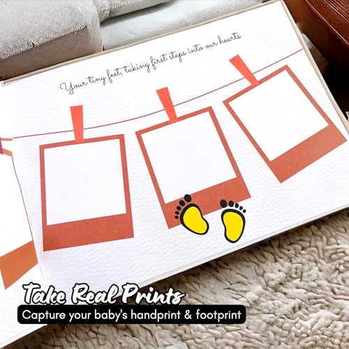 Baby-Record-Book-Baby-Memory-Book-Journal-A-Premium-Milestone-Album-for-0-5-Year-Baby-GirlBoy-98-Pages-Best-Gift-for-Pregnancy-Shower-Party-New-Born-New-Parents-with-Pocket