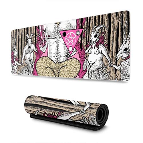 Wicca Wicca Hirsch Schädel Rosa Weihnachtsbaum Desktop Tastatur Matte und Gaming Laptop Erweiterte Mauspad Gamer Computerzubehör Cool