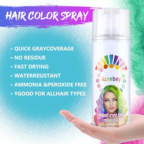 Azonbey Spray Tinte Temporal para Cabello Azul Polvo miniatura 3