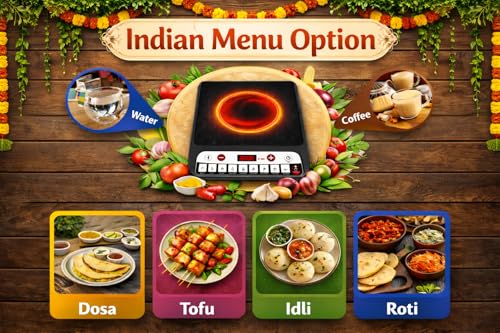 Image of 2000W Induction Cooktop with 4-Digit Display | Slide Touch Control | 9 Power Levels | Crystal Glass Top | 4-Hour Timer | Overheat Protection | Energy Efficient Portable Induction Cooker