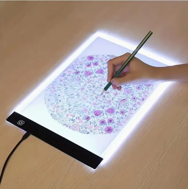 A3/A4/A5 lampstand, a lamp Board for Artists to Draw and Copy, a 3-Color Mode Infinite dimming tracing lightbox, Used for Sketching, tracing, Drawing, and Diamond Art (A5)