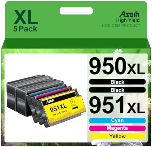 Amazon.com: Asoih Compatible HP 950XL Black Ink Cartridge Compatible ...