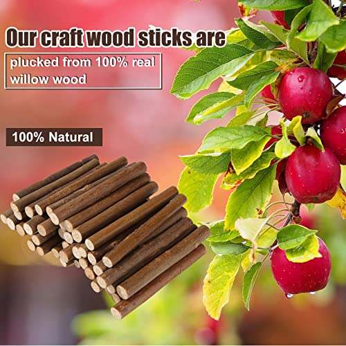 Qtlcohd 120Pcs 4 Inch Wood Sticks For Crafts, 0.3-0.5 Inch In Diameter Wood Log Sticks, Natural Mini Twigs Sticks For Photo Props, Diy Crafts, Home Decorations, Pets, Etc. #TOP3