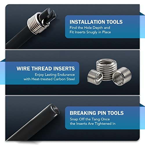 Omt Thread Repair Kit, 304Pc Sae And Metric Helicoil Repair Kit With Hss Drill Bits Inserts Taps Break Off Tools, Rethreading Tools In 1/4" 5/16" 3/8" 7/16" 1/2" & M5 M6 M8 M10 M12 Sizes #TOP5