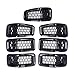 7pcs Inserti Griglia Anteriore Inserti Griglia Anteriore Auto Griglia Griglia Copertura Griglia Guardia Trim Accessorio adatto per jeep Cherokee 2014-2018(Cornice nera lucida)