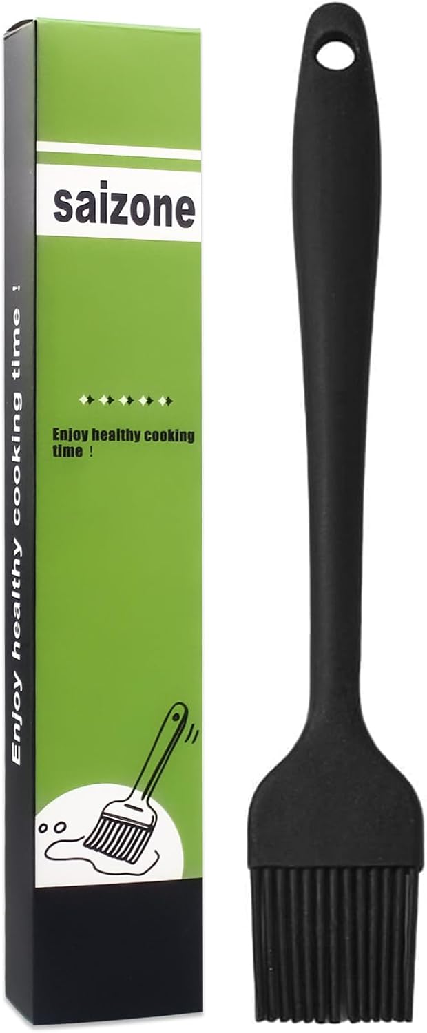 21cm Pincel Cocina,Pincel Silicona Cocina,Brocha Cocina,Pincel Reposteria,Brocha Reposteria,Pincel De Silicona,Pinceles Cocina,Silicona Pinceles de Repostería,Anti-Adherente,Resistentes Al Calor,Negro