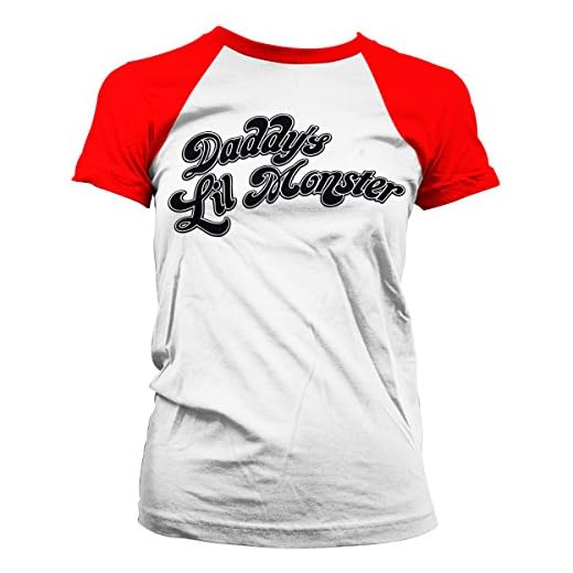 Suicide Squad officiellt licensierad Merchandise Daddy´s Lil Monster Baseball Dam T-skjorta