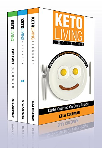 Keto Living Boxed Set Bundle: Keto Living Cookbook - Keto Living Cookbook 2 (Sweet and Savory Snacks) - Keto Living - Fat Fast Guide and Cookbook