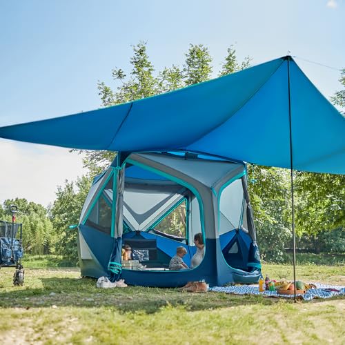 Timber Ridge 4-5 Person Instant Pop Up Cabin Hub Tent, 60S...