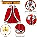 XIMISHOP Halloween Huastier Kostüme König,Hunde und Katze Umhang Rot Halloween Cosplay Lux Mantel Für Prinz und Prinzessin