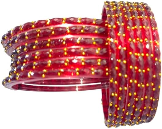 Rain Drop Glass Bangles Set For Women And Girls | Light Weight Bangles | Traditional Transparent Fancy Glass Chudi Set for Wedding, Party (12 Bangles)