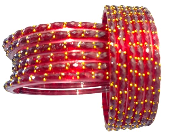 Rain Drop Glass Bangles Set For Women And Girls | Light Weight Bangles | Traditional Transparent Fancy Glass Chudi Set for Wedding, Party (12 Bangles)