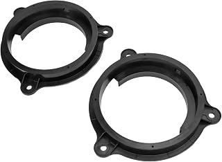 AYNEFY Anillo de Soporte del Adaptador de Altavoces de 2pcs para Murano Sentra 2000‑2019, Anillos Espaciadores de Puerta de ABS Negro de 6.5 Pulgadas, con 2 Conectores de Arnés de Cable,
