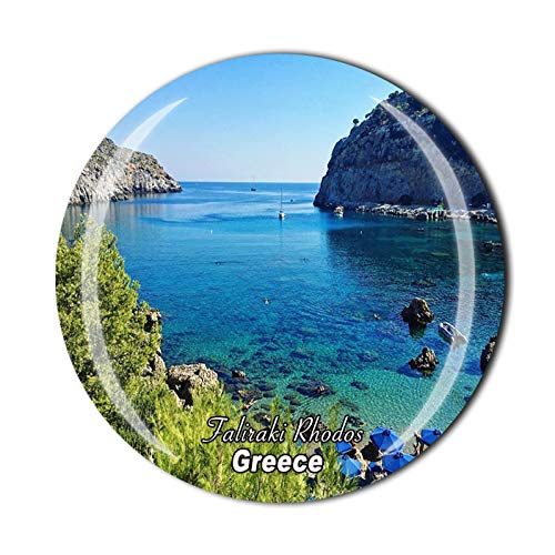 Quwsne Magnete da frigorifero Larissa Grecia, souvenir da viaggio, regali turistici 3D classici monumenti artigianali fatti a mano, decorazione per la