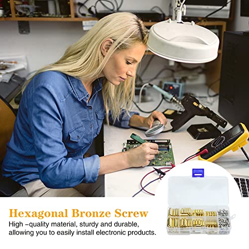 Csdtylh 320Pcs M3 Motherboard Standoffs&Screws&Nuts Kit, Hex Male-Female Brass Spacer Standoffs, Laptop Screws For Diy Computer Build, Electronic Projects, Raspberry Pi, Circuit Board Etc. #TOP4
