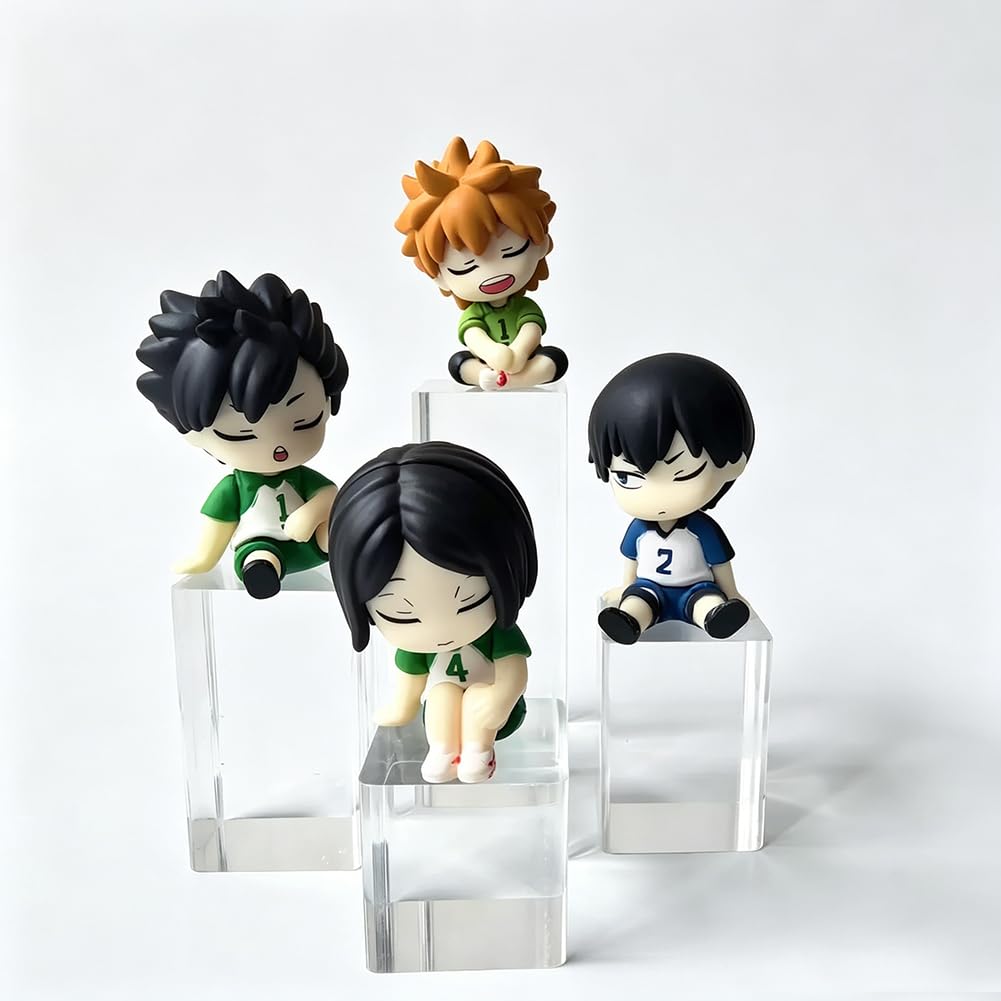 DEXSHUN Set De 5 Figuras Q De Anime De 6 Cm - Shoyo Hinata, Tobio Kageyama, Kuroo, Tsukishima Y Kenma, PVC, Mini Modelos De Escritorio Coleccionables