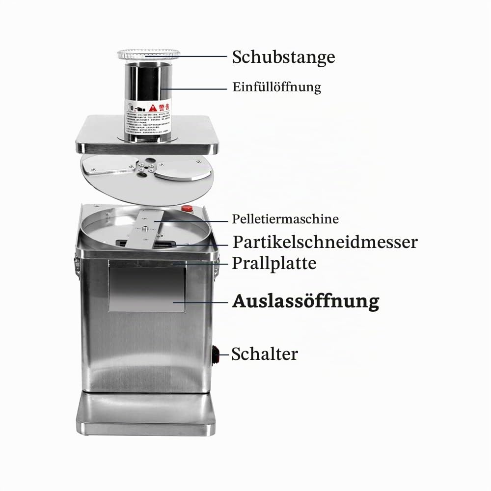 Kommerzieller Gemüsewürfelschneider, Gemüsewürfelschneidemaschine 250W, Obst Zwiebel Kartoffelschneider Gemüseschneider Lebensmittelhacker, mit 5 Würfelklingen und 1 Scheibenschneidklinge
