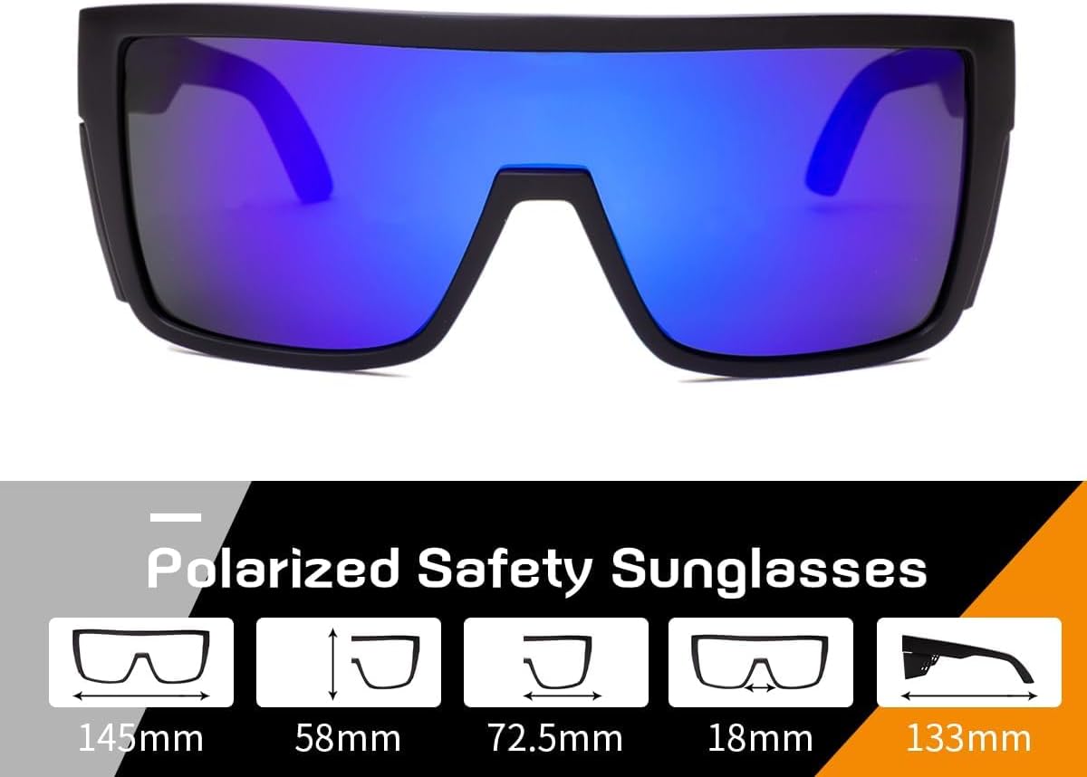 Polarized Safety Sunglasses UV400 Protection ANSI Z87.1 Certified - Image 6