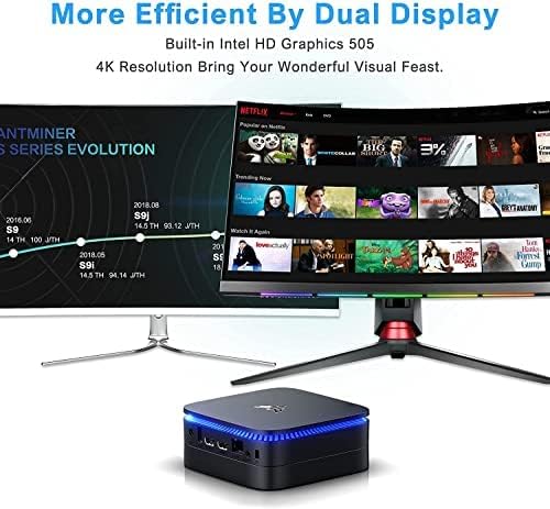NiPoGi Mini PC 12GB RAM, Ιntel Pentium J4105 Mini Computer Windows 11, 128GB mSATA SSD Micro Desktop Computer 4K Support Auto Power On, Business Small PC with 2.4G+5G WiFi/LAN for Home Office