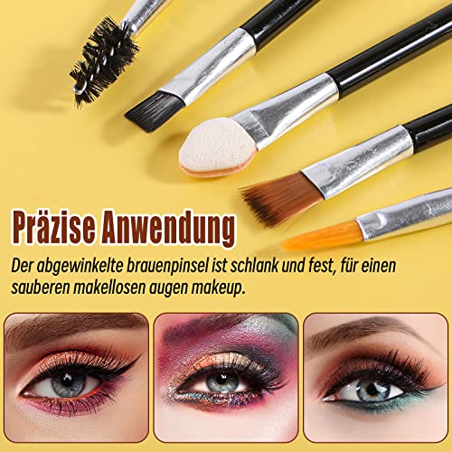 Lidschatten Pinselset, 20 Stück Schwammpinsel, Einweg Profi Lidschatten Applikator, Augenbrauenbürste, Wimpernbürste, Lippenpinsel, Präzises Auftragen und Verblenden