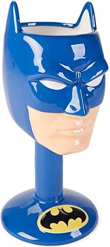 DC Comics Batman 3D - Vaso de cerámica novedoso, talla única, color azul