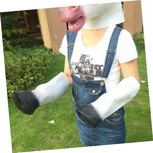 Gants sabots de cheval en latex de déguisement animalier