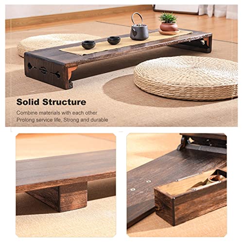 Table basse japonaise gain de place pour manger au sol dans le salon - 6