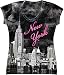 Sweet Gisele New York NYC T-Shirt | Colorful and Vivid Printing | Decorated with Rhinestones | (TBO-94, S)