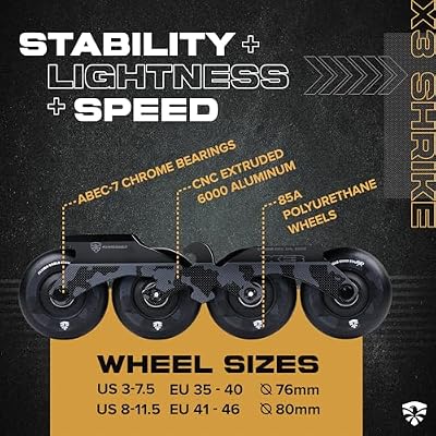 Flying Eagle X3 Shrike Freeskates - Aggressive Inline Skates for Men & Women, Adult Roller Skates Inline, Roller Skate, Skating Shoes for Outdoor, Rollerskates Adult