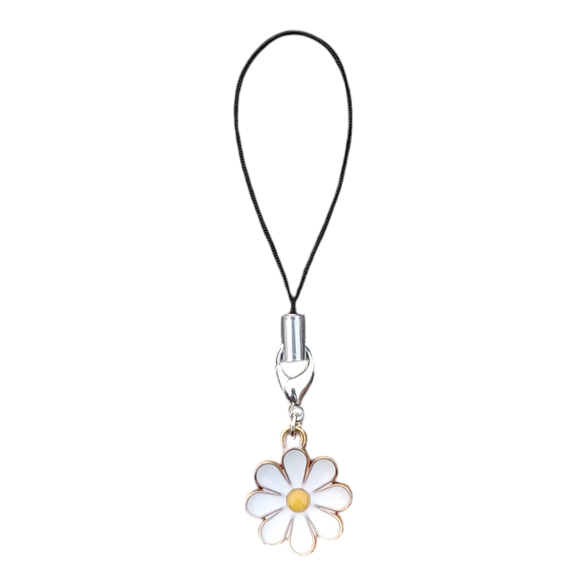 White Daisy Flower Phone Strap Lanyard 30 cm | Adds a stylish decorative touch to phones, tablets, cameras, keychains, bags-image-37