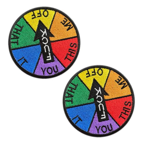 2 piezas de FXXK Off, This, That, Me, You...Funny Tactical Hook & Loop Emblema Moral Aplique para decorar o reparar bricolaje para ropa de motociclista, chaqueta, vaqueros, mochilas