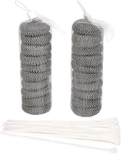 SKEMIX 20 Pcs Washing Machine Lint Traps Laundry Mesh Washer Drain Hose lint Trap with 20 Pieces Cable Ties