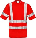 Fristads Kansas 11333 Warnschutz T-Shirt High-Vis Arbeitskleidung - rot, 3XL