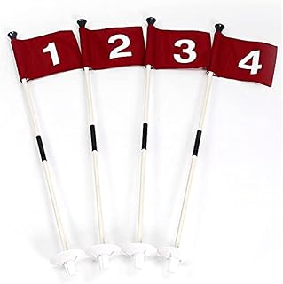 RAHBI Golf Flagstick, Practice Putting Green Flag Stick for Yard, Golf Pole Pin Flagpole Set, Portable 2-Section Design, Golf Course Supplies
