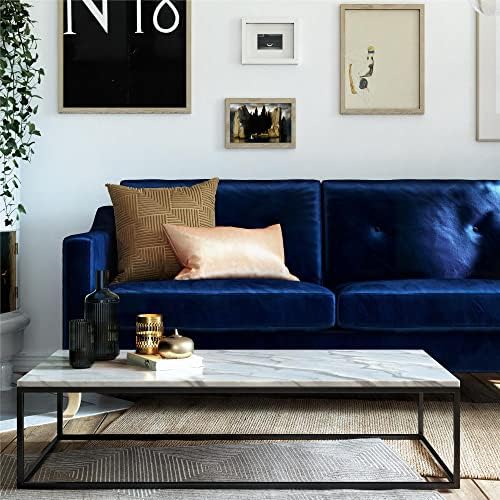 Mr. Kate Tess Sofa with Soft Pocket Coil Cushions, Small Space Living Room Furniture, Blue Velvet